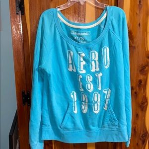 Aeropostale Blue & White Sparkle Sweatshirt